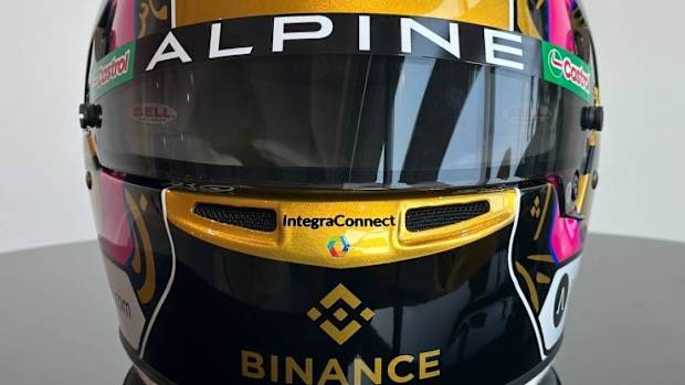 Pierre Gasly Abu Dhabi GP Helmet - Binance